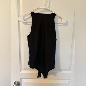 Pink (Victoria Secret) Black Sleeveless Bodysuit
